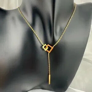 Anthropologie Gold Geometric Necklace Gift Minimalist
